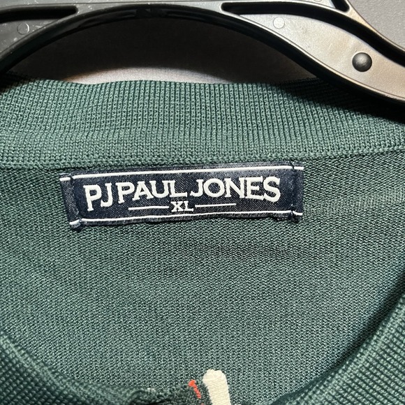 Paul Jones Shirt Mens XL Polo Short Sleeve Casual Preppy Green - Picture 2 of 6